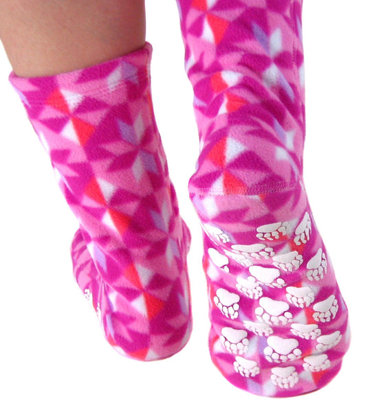 Kids' Nonslip Fleece Socks - Kaleidoscope